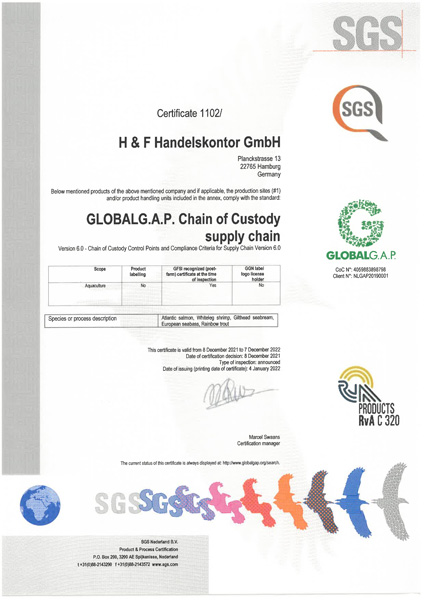 Henne und Friends Global GAP certificate